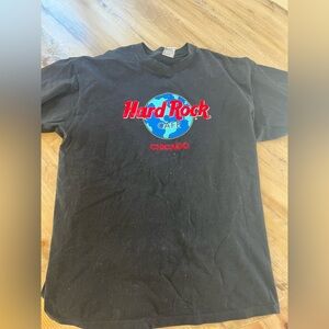 Hard Rock Cafe Black and Red Chicago Tee